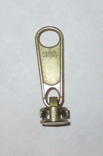 YKK 5 C | (x10) Long Tab Zipper Slider/Pull Gilt Gold 5C MADE IN USA - Picture 4 of 4
