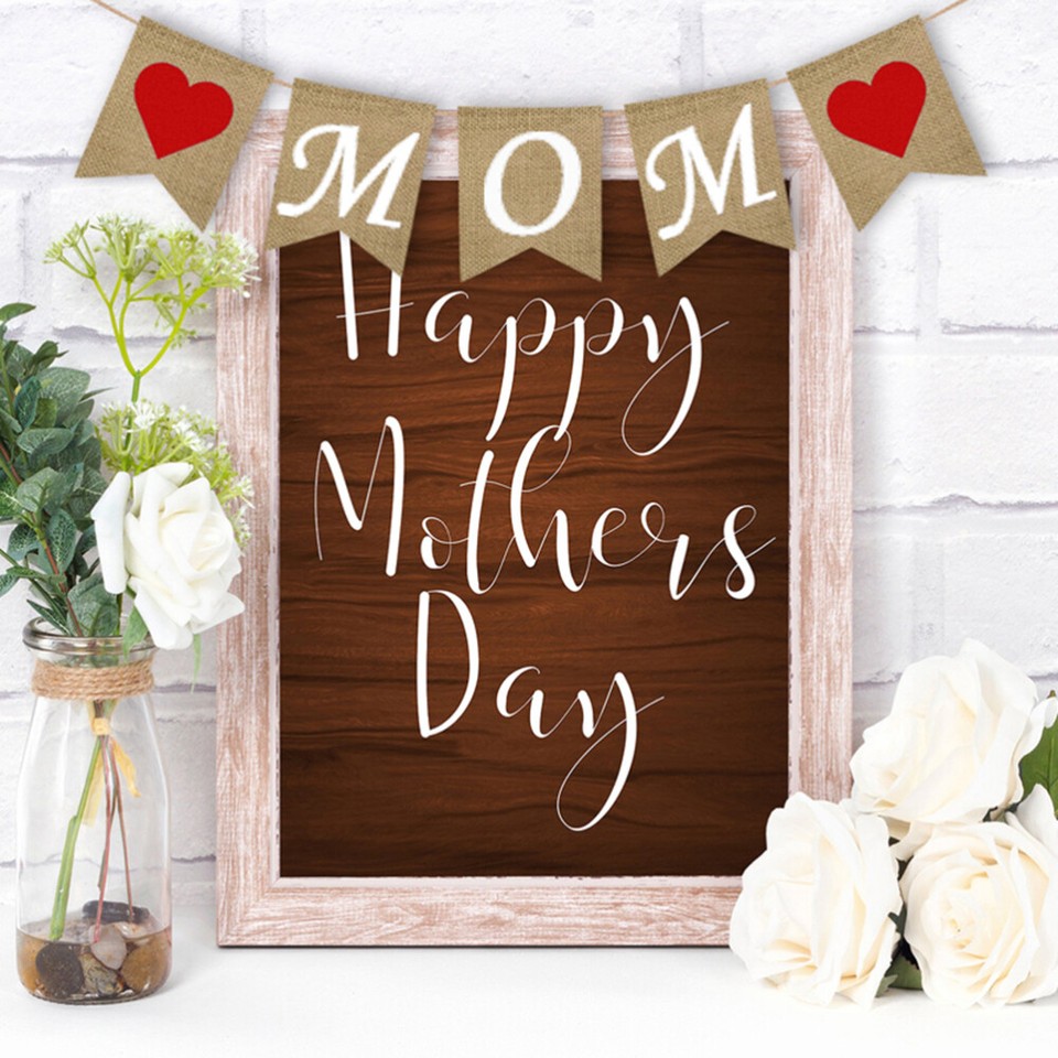 Mother's Day Decors Pink Pumpkin Decorations Party Banner Mothers Sign