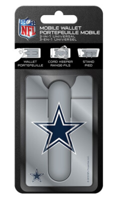Dallas Cowboys Mobile Wallet 3-in1 Universal, (Wallet, Stand and Cord Keeper)