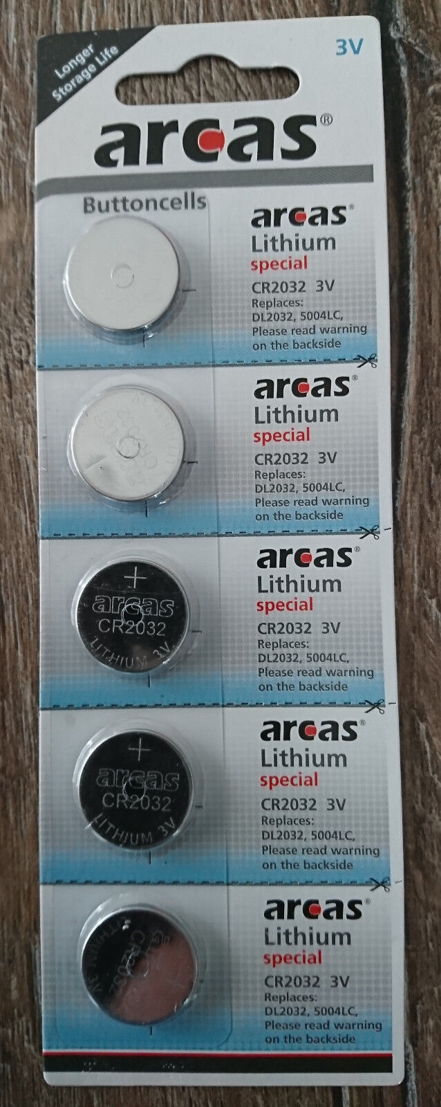 Thumbnail - 5 Stk Arcas Cr2032 Knopfzellen Uhrenbatterien Knopf Zellen Dl2032