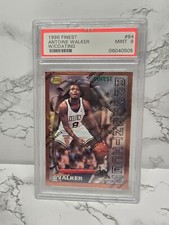 1996 Finest Rookie Card Graded NBA #84 Antoine Walker w/Coating PSA Grade 9. rookie card picture