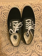 VANS 0FF THE WALL UNISEX LOW CUT NAVY/BLACK SNEAKERS US MENS 9.5,WOMENS 11,