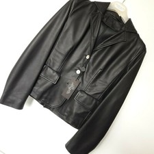 Giacca blazer vera pelle col. nero LAMATTA (GFF) tg. 44 (NUOVO)