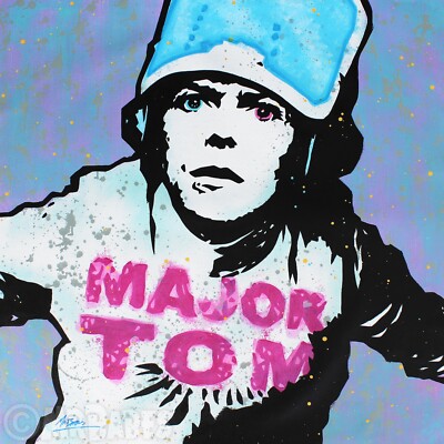 David Bowie: Major Tom - Original Pop Art Painting By Babes Kopp - Music Legend
