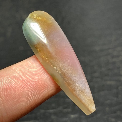 Opalized Coral Fossil Chalcedony Cabochon 34x10.5x5.5mm High Quality 16 ct - Picture 5 of 6