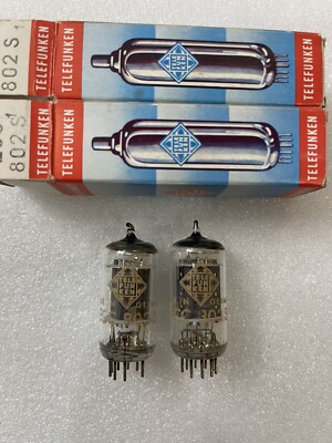 Telefunken ECC802S 6189 12AU7WA ECC82 NOS NIB Same Codes Matched