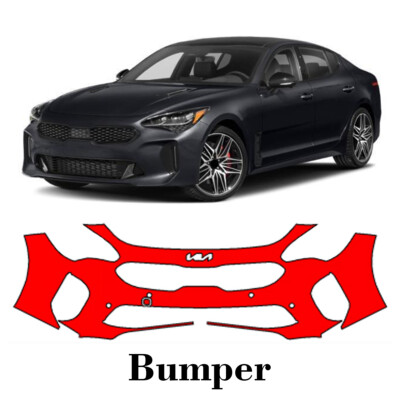 Front bumper PreCut PPF Paint Protection Film For KIA Stinger GT 2022-2024