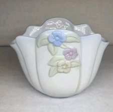 Especially For You! FTD Floral Vase 1992 Vintage White Glossy Ceramic Flower Pot