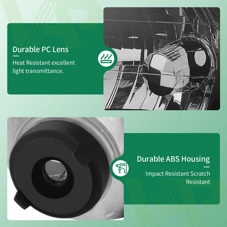 Conjunto de faros negros + juego de faros delanteros para Toyota Tacoma 2001-2004 Foto 4 de 4