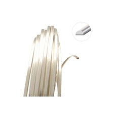 Half Round 18Ga Silver Plate Wire 4yd 41571 Tarnish Resistant Jewelry Craft Wire