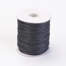 1 Roll Black Waxed Cotton Thread Cord for Jewelry Bracelet Making String Beading