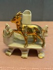 Antique miniature  Porcelain White with Gold Gilding Goat Spill Vase 6218 German — photo 2