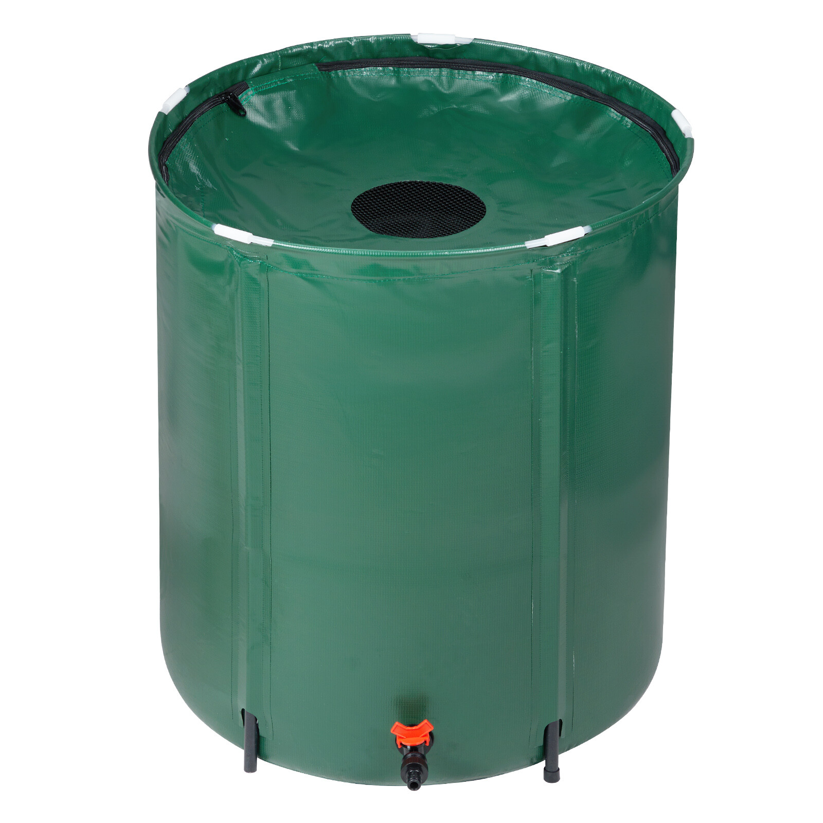 50 Gallon Collapsible Rain Barrel Green Water Storage Tank Outdoor Garden