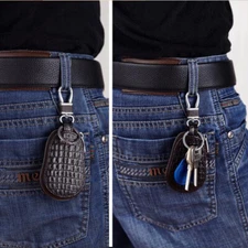 Universal Leather Car Remote Key Fob Chain Zipper Wallet Holder Bags Case Cover