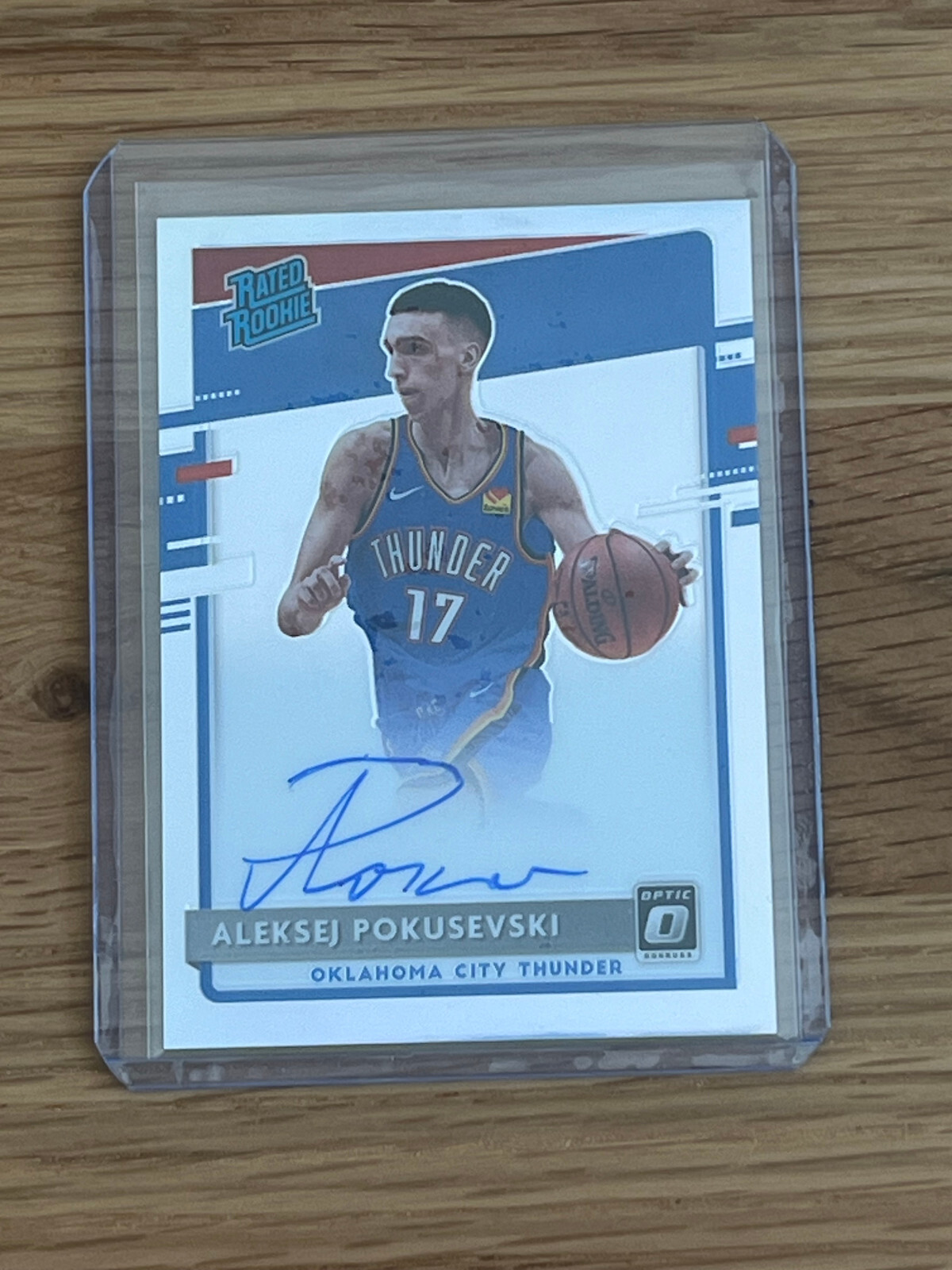 Aleksej Pokusevski 2020-21 Donruss Optic Silver Rated Rookie Auto Thunder RC