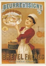 Large advertising postcard "Beurre d'Isigny". 1996. 15 x 21 cm