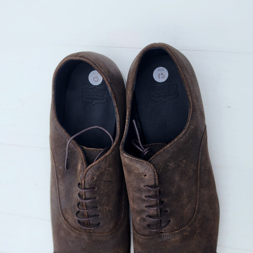 Thursday Boot Co Men's Dark Olive Brown Suede Distressed Dress Shoes US 15 EU 49 - Picture 5 of 6