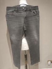 Easy Denim Jeans - Black Distressed - Waist 36" Leg 30" - Zip Fly