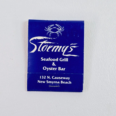 Stormy's Seafood Grill & Oyster Bar New Smyrna Beach Advertising Matchbook