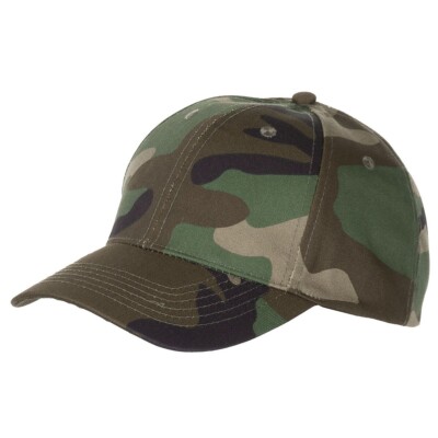 US style MFH baseball cap, adjustable size, woodland