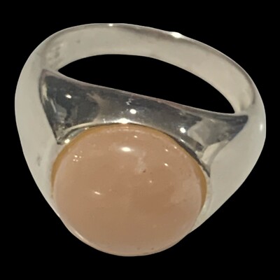 sterling silver sigal Rose Quartz ring size