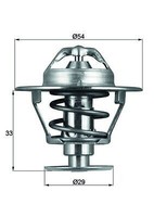 Mahle TX 86 76D Thermostat, KüHlmittel FüR Mitsubishi Passend FüR Nissan