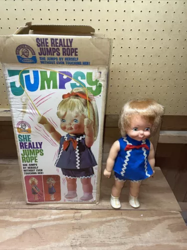 Vintage 1969 Rare REMCO JUMPSY DOLL SHE REALLY JUMPS ROPE-TESTED NO ROPE