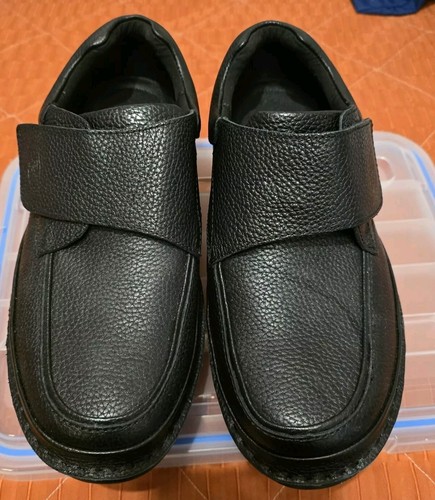 Propet M5015 Men's 9.5 XX 5E Scandia Strap Black Leather Diabetic Walking Shoes