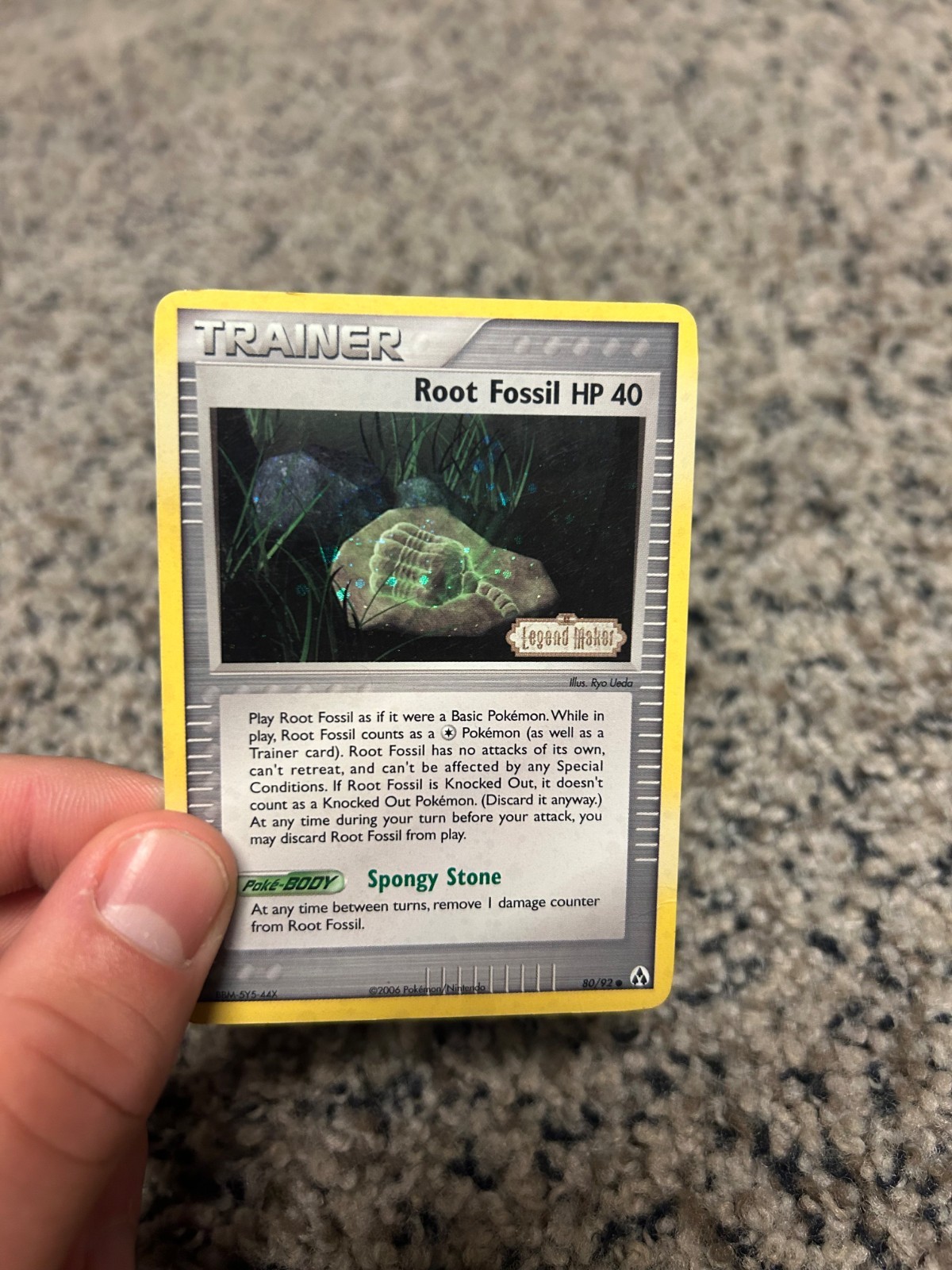 Mysterious Fossil 92/110 Holon Phantoms Reverse Holo Stamped Pokemon 