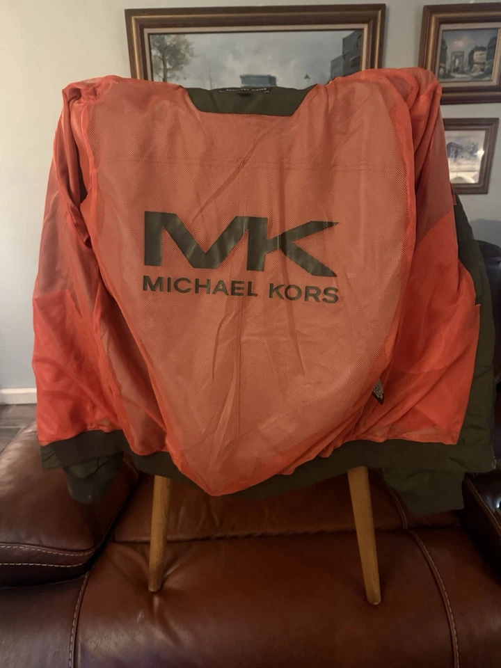 Michael Kors Alba Taslan Bomber Jacket (Olive) - Size M (Men’s) - Image 3 of 4