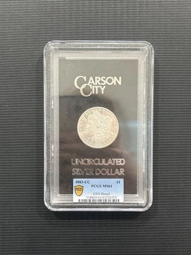 1883-CC Morgan Silver Dollar $1 Carson City GSA PCGS MS61