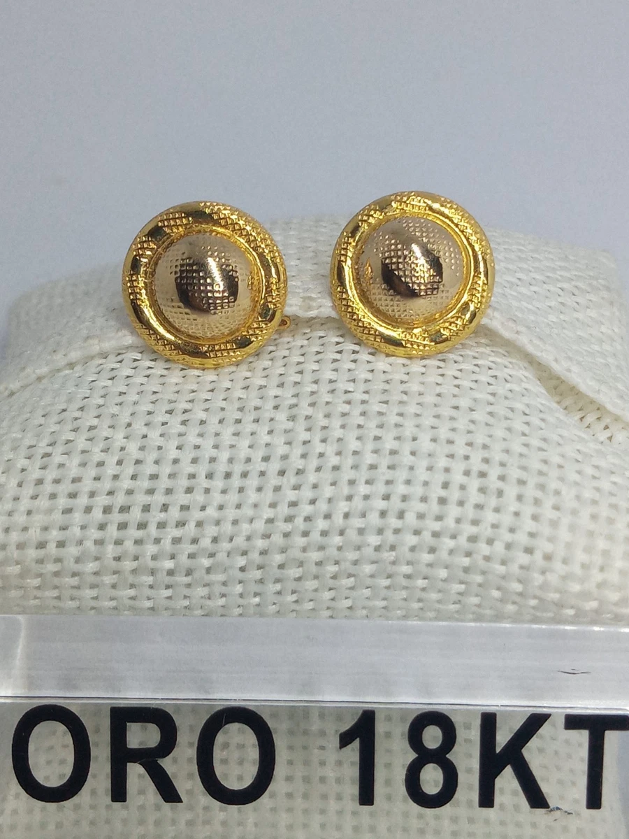 Orecchini In Oro 750 Placcato 18 Carati Grandi Creole 51 Mm - Foto 4