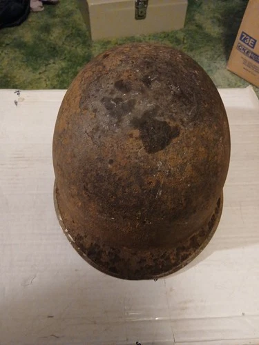 Vintage WWII Metal Military M1 Helmet WW2 U.S. Military U.S. Army Used