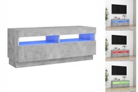 Tv-Schrank Mit LED Leuchten Betongrau 100X35X40 Cm Lowboard