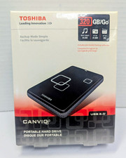 Toshiba Canvio 320GB 2.5in Portable External HDD USB 2.0 Black Encrypted