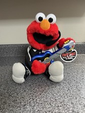 Vintage 90s Elmo Rock and Roll Animated Plush 12" Tags Still Attached