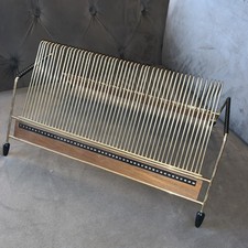 1960s Record Vintage Storage Rack Vinyl Holder Wire Metal Singles/LPs Holds 50
