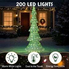 6FT Lighted Christmas Tree Decorations with LED Light for In/Outdoor Party Decor