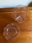 Set of 3 American Sweetheart Pink Depression 8" Glass Salad Plates
