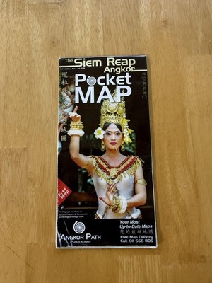 Siem Reap Angkor Map Travel Guide Folded Brochure Angkor Path Cambodia 2018