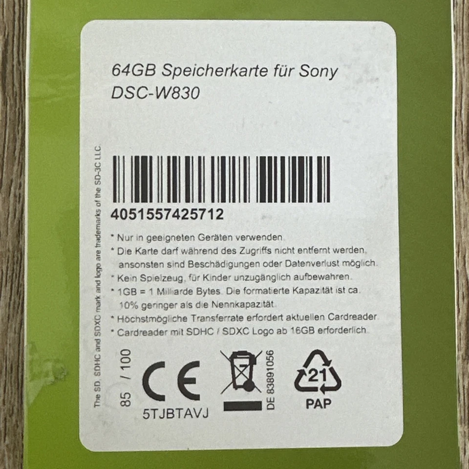 Memory Card 64GB SD Digital Camera Photo DataStore Card DSP Universal Compatible - Image 4 of 4