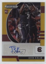 2020 Panini Prizm Draft Picks Rookies Gold 8/10 Javon Kinlaw #161 Auto 1o52