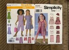 Simplicity Pattern Lot Girls Dresses/Pants/Tops/Capris/Shorts Sz 3-8 New