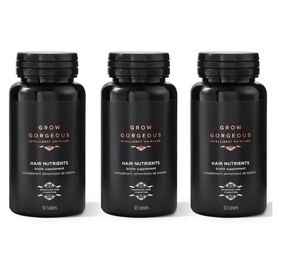 Grow Gorgeous Biotin Hair Nutrients 3 Monate Bundle 3x30 Tabletten Vegan