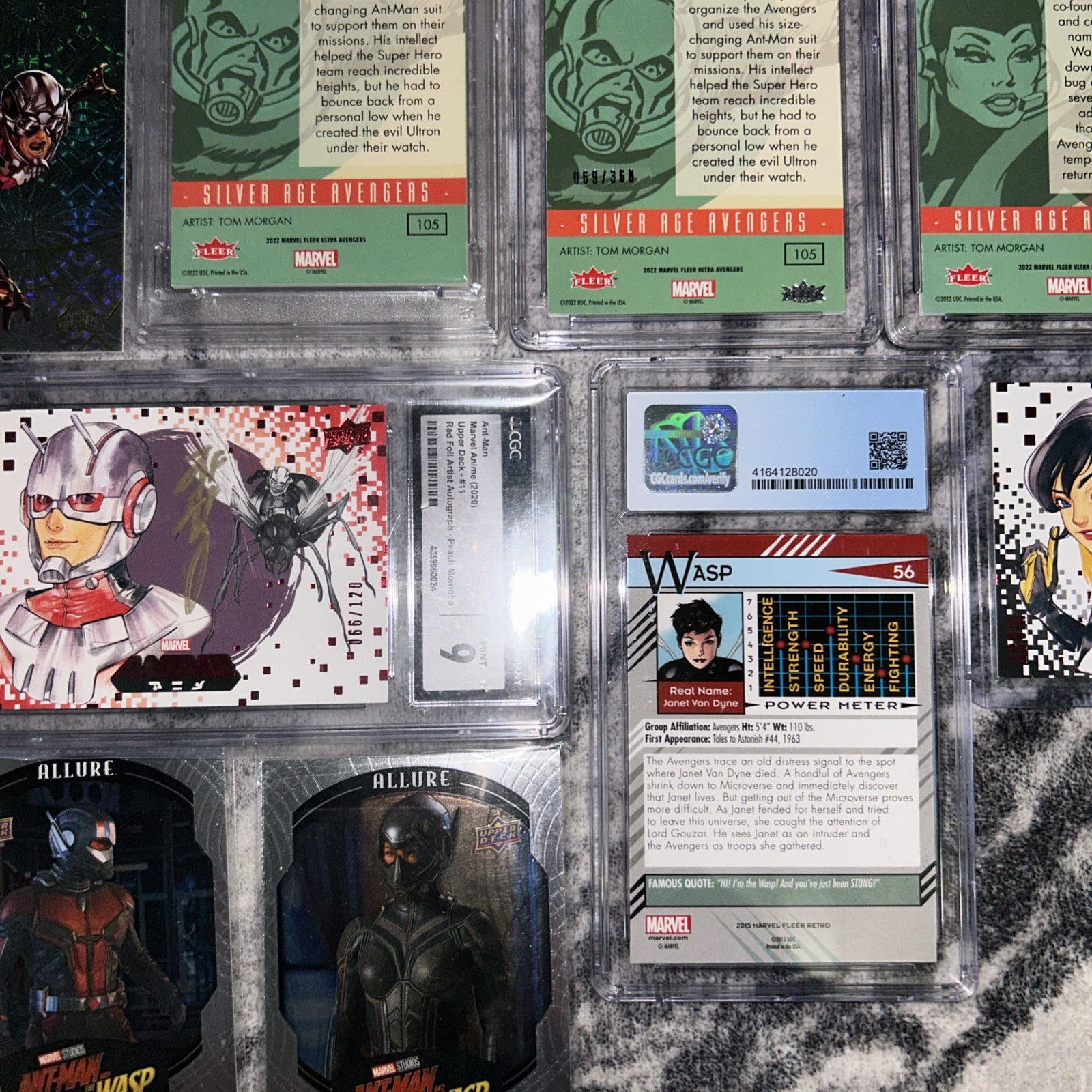 Marvel cards ANTMAN & WASP Anime Momoko Autos Avengers PSA 10 CGC graded slabs view 17