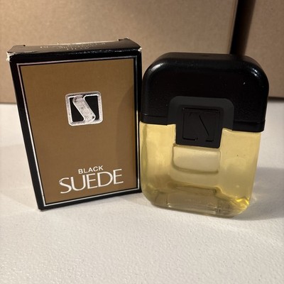 Vintage Avon Mens Black Suede After Shave 4 Fl Oz Splash NEW Old Stock Retired