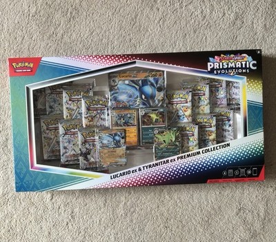 Pokemon TCG Prismatic Evolutions Lucario ex & Tyranitar ex Premium Collection