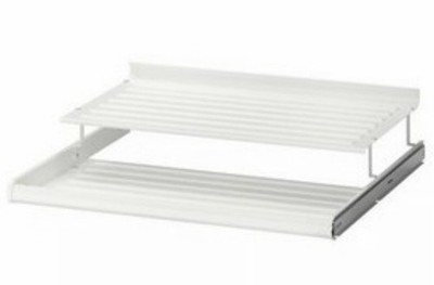 2 IKEA KOMPLEMENT Pull-out Shoe Shelves White 39 3/8'' x 22 7/8'' 002.574.63