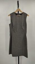 Quince Women Italian Wool Sleeveless Mini Gray Dress 10