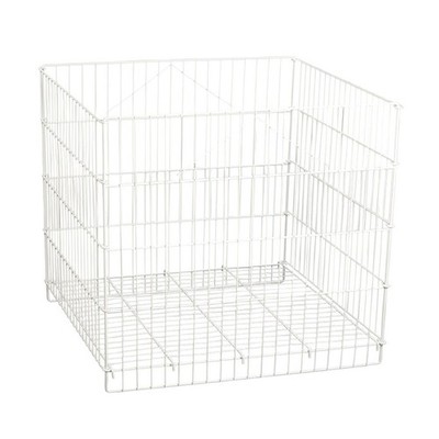 SSWBasics White Wire Dump Bin - 26'' X 26'' X 30''